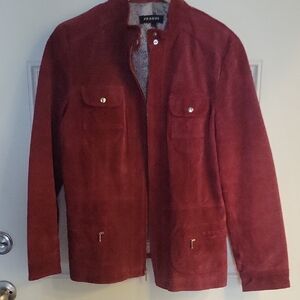 Maroon Suede Leather Jacket